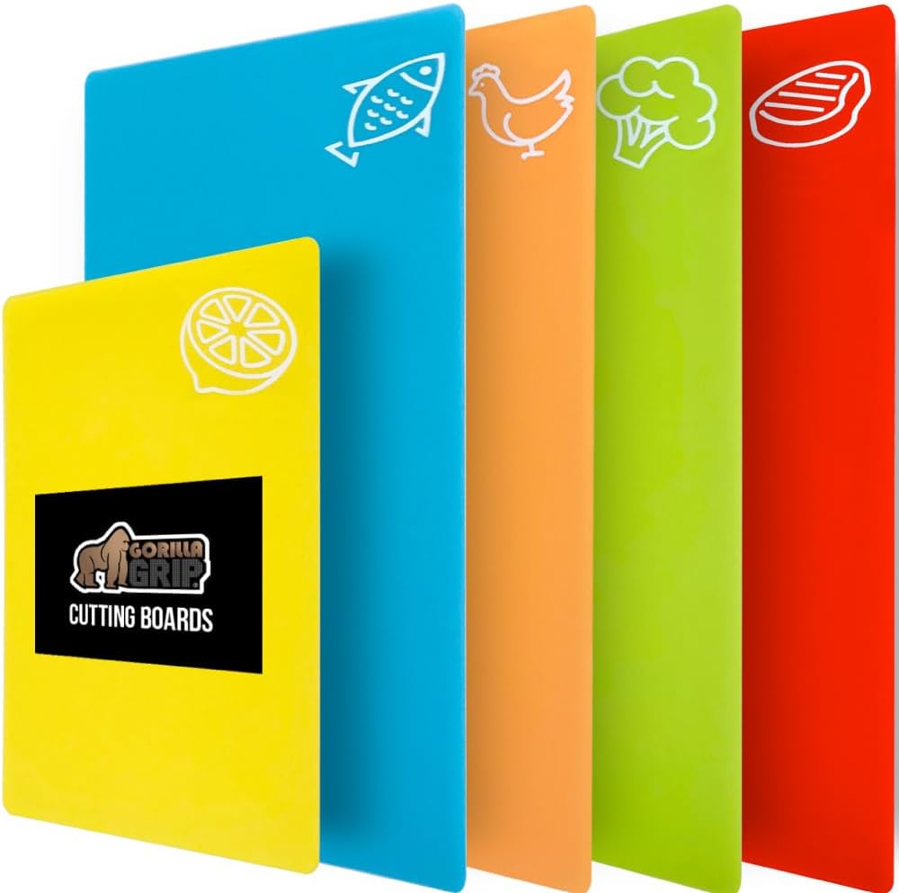 Food Prep Mat - 5-Piece Flexible Cutting Board Set, BPA-Free