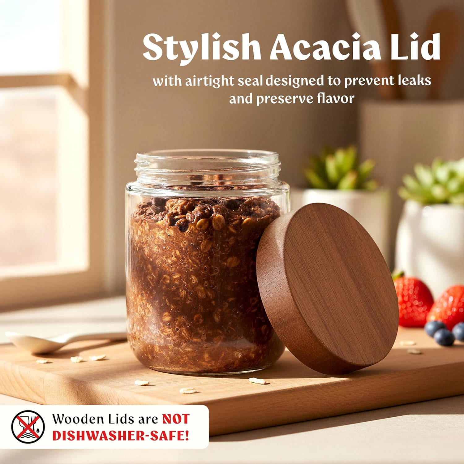 Overnight Oats Containers with - Meal Prep Jars With Lids 리뷰 및 가격