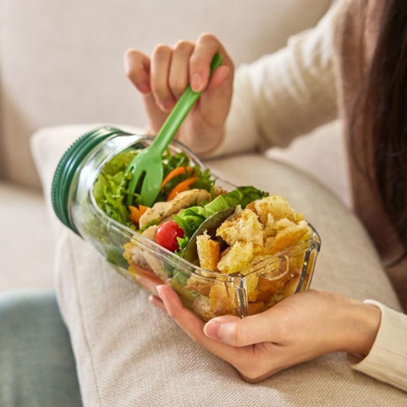 Salad Pod Salad Jars with Lids - Meal Prep Jars With Lids 리뷰 및 가격