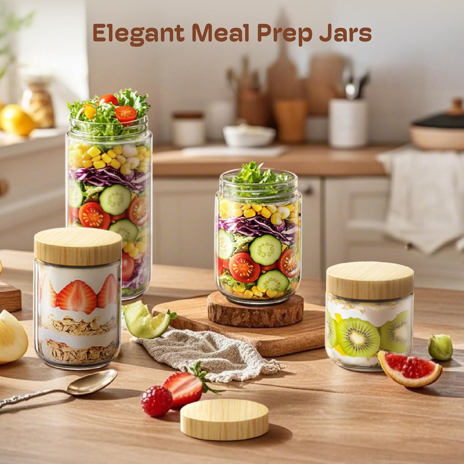 4 Pack 10oz Overnight Oats Con - Meal Prep Jars With Lids 리뷰 및 가격