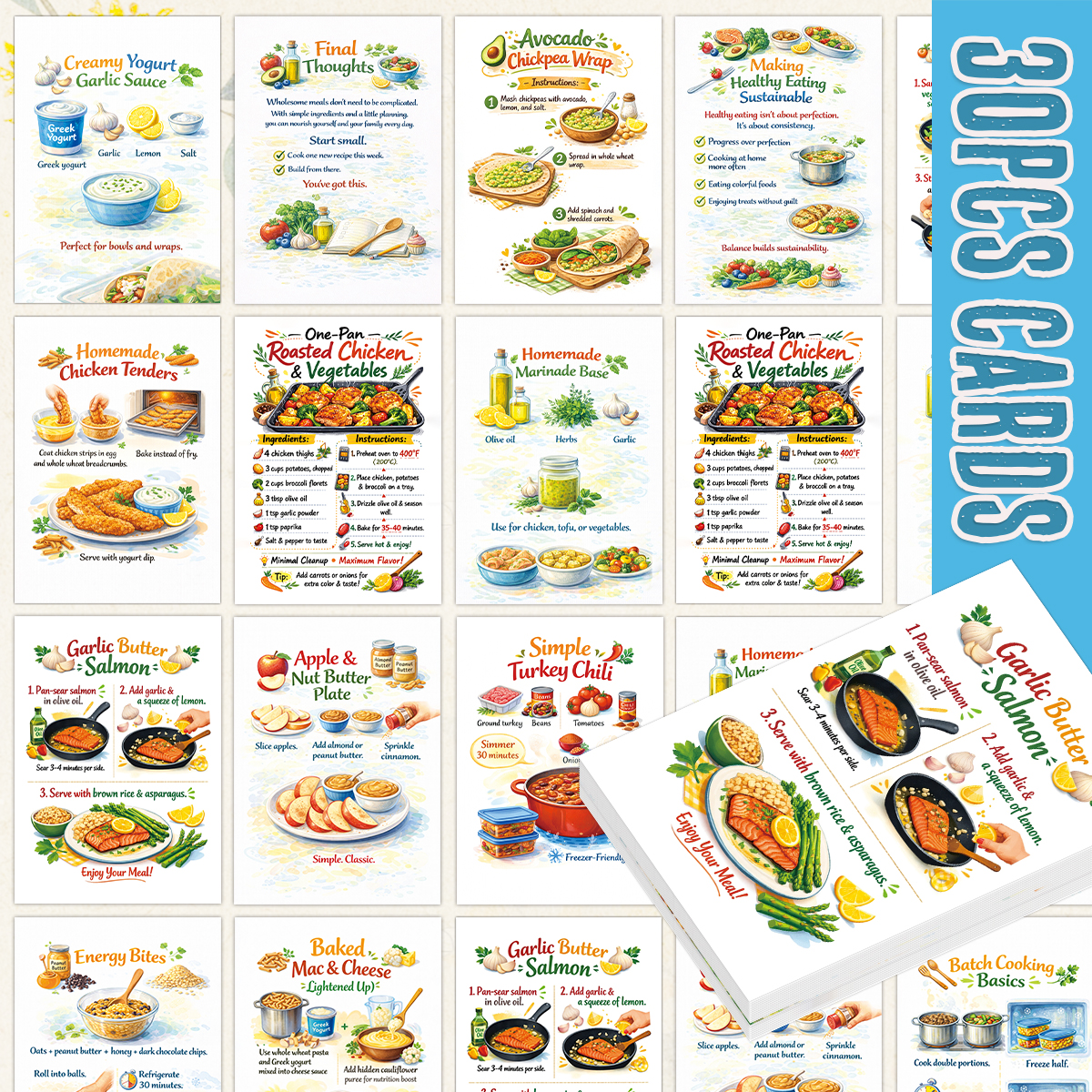 30pcs Wholesome Meals Recipe C - Meal Prep Simple 리뷰 및 가격