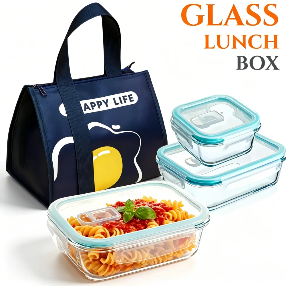 BPA-Free Glass Lunch Box Recta - Meal Prep Rezepte 리뷰 및 가격