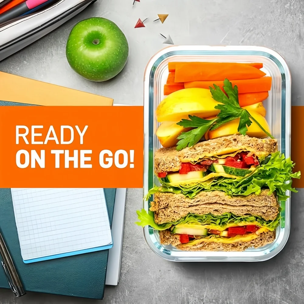 BPA-Free Glass Lunch Box Recta - Meal Prep Rezepte 리뷰 및 가격