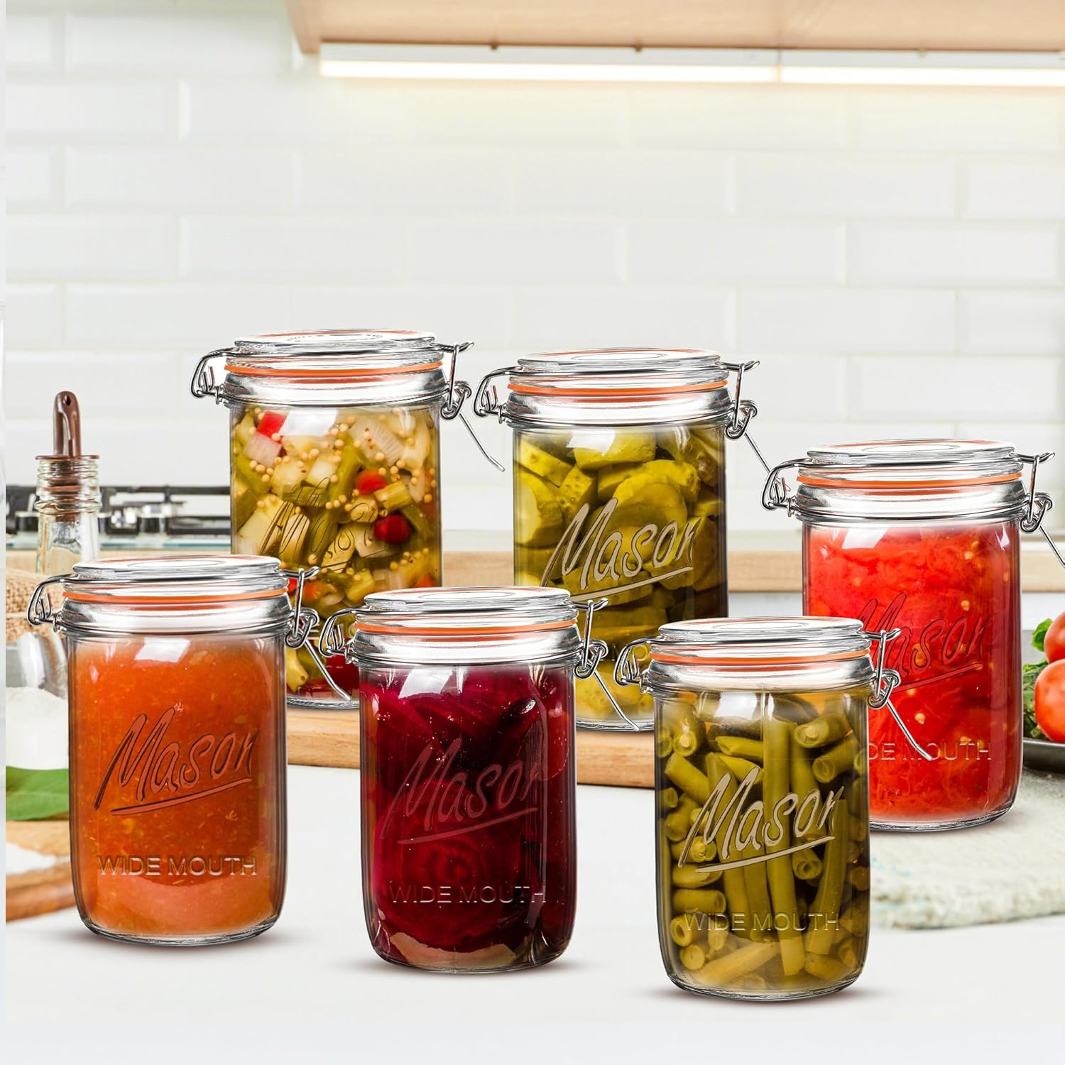 24oz Wide Mouth    Jars – 6 Pa - Meal Prep Jars With Lids 리뷰 및 가격