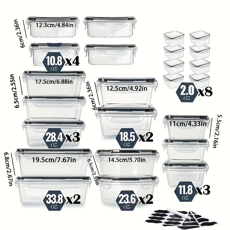 48-Piece Leakproof Food Storag - Meal Prep Jars With Lids 리뷰 및 가격
