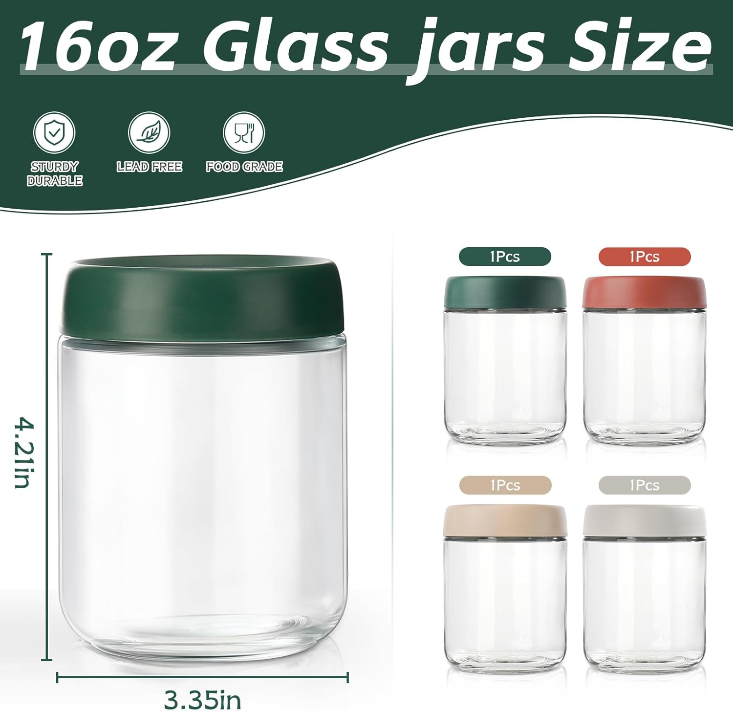 Glass Overnight Oats Container - Meal Prep Jars With Lids 리뷰 및 가격