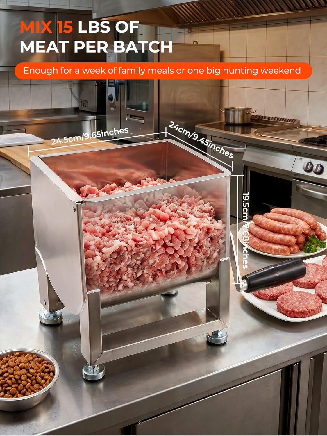 20LBS Stainless Steel Manual M - Meal Prep Manual 리뷰 및 가격