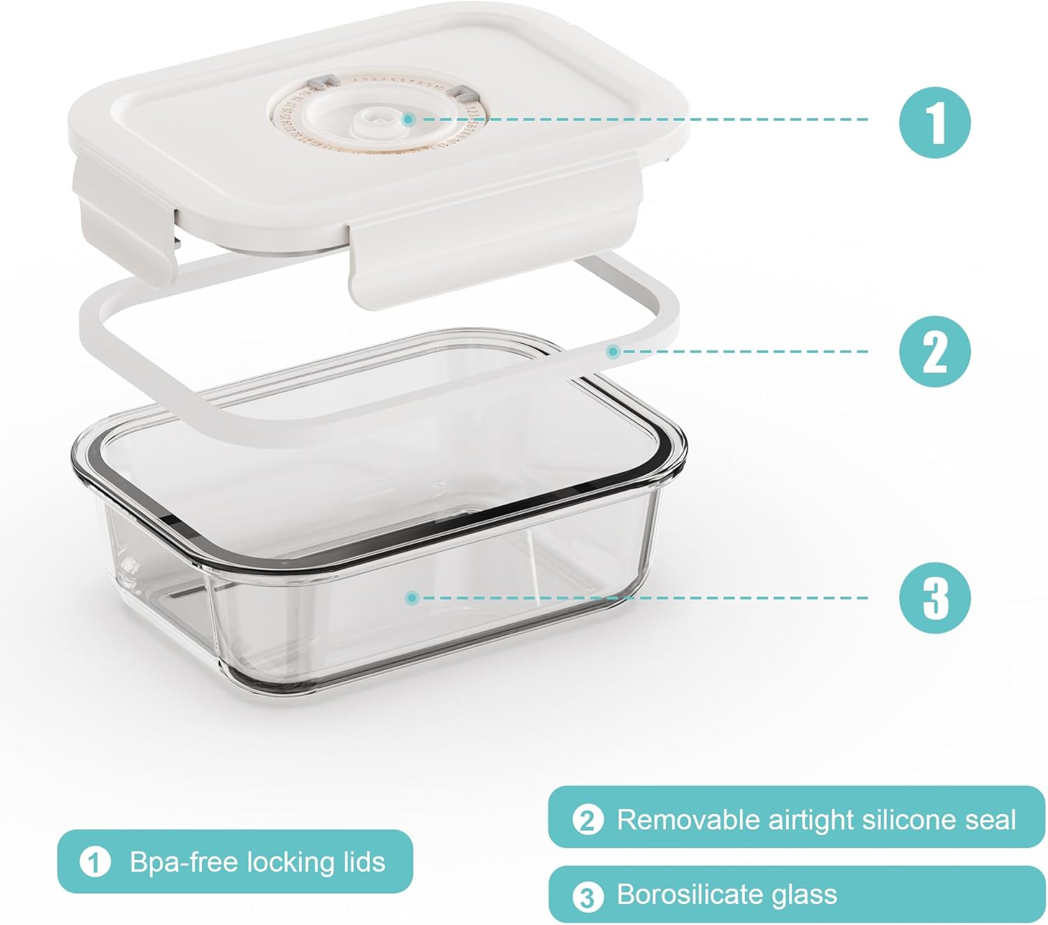 Vacuum Seal Glass Food Storage - Meal Prep Manual 리뷰 및 가격
